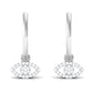 Natural Diamond Evil Eye Drop Hoop Earrings