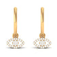 Natural Diamond Evil Eye Drop Hoop Earrings