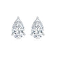 Pear Cut Diamond Solitaire Stud Earrings