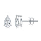 Pear Cut Diamond Solitaire Stud Earrings
