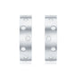 Flush Set Diamond Hoop Earrings For Women