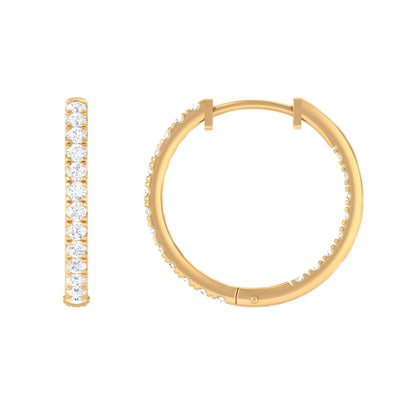 Classic Diamond Hoop Earrings with Certificate