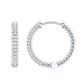 Classic Diamond Hinged Hoop Earrings with Certificate