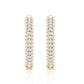 Classic Diamond Hinged Hoop Earrings with Certificate