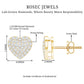 Natural Diamond Heart Earrings with Screw Back