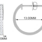 Diamond Hinged Hoop Earrings in Channel Setting