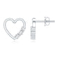 Diamond Heart Shape Stud Earring for Women