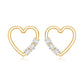 Diamond Heart Shape Stud Earring for Women