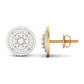 Flower Inspired Diamond Halo Stud Earrings