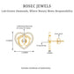 Diamond Heart Stud Earrings with Baby Feet