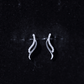 Prong Set Diamond Leaf Stud Earrings for Women