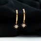 Certified Diamond Star Drop Earrings