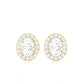 Halo Diamond Earrings With Screw Back