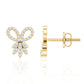 Certified Diamond Bow Earrings For Her