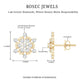 Certified Diamond Snowflake Stud Earrings