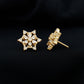 Certified Diamond Snowflake Stud Earrings