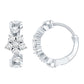 Certified Diamond Flower Hoop Earrings For Women