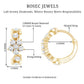 Certified Diamond Flower Hoop Earrings For Women