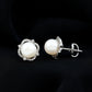 Cultured Pearl Stud Earrings With Diamond