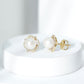 Cultured Pearl Stud Earrings With Diamond