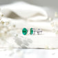 1.43 Carat Oval Shape Emerald Stud Earrings for Women