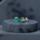 1.43 Carat Oval Shape Emerald Stud Earrings for Women