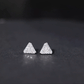 Pendientes triangulares de diamante auténtico