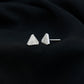 Pendientes triangulares de diamante auténtico