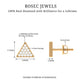 Pendientes triangulares de diamante auténtico