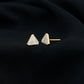 Pendientes triangulares de diamante auténtico