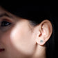 Real Diamond Cute Paw Stud Earrings