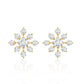 Certified Moissanite Floral Stud Earrings for Women
