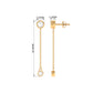 Certified Moissanite Long Chain Dangle Earrings