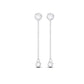 Certified Moissanite Long Chain Dangle Earrings