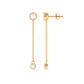 Certified Moissanite Long Chain Dangle Earrings
