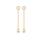 Certified Moissanite Long Chain Dangle Earrings