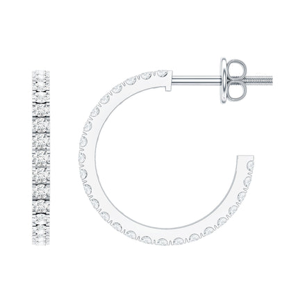 Certified Moissanite Hoop Earrings