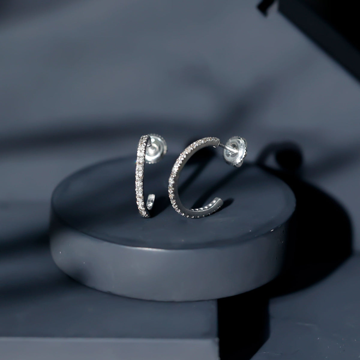 Certified Moissanite Hoop Earrings