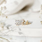 Heart and Round Shape Moissanite Paw Stud Earrings
