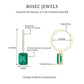 Certified Lab Created Emerald Hoop Drop Earrings For Women