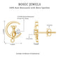 Certified Cat Moon Earrings with Moissanite