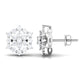 Certified Moissanite Flower Cluster Earrings with Screw Back