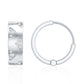 Certified Moissanite Hinged Hoop Earrings for Women