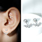 Bezel Set Certified Moissanite Ear Jacket Earrings for Women