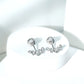 Bezel Set Certified Moissanite Ear Jacket Earrings for Women