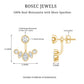 Bezel Set Certified Moissanite Ear Jacket Earrings for Women