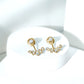 Bezel Set Certified Moissanite Ear Jacket Earrings for Women