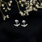 Bezel Set Certified Moissanite Ear Jacket Earrings for Women