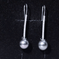 15 Carat Tahitian Pearl Dangle Earrings with Diamond Stones