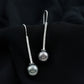 15 Carat Tahitian Pearl Dangle Earrings with Diamond Stones